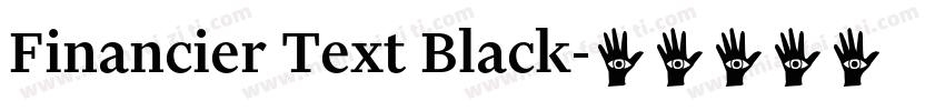 Financier Text Black字体转换